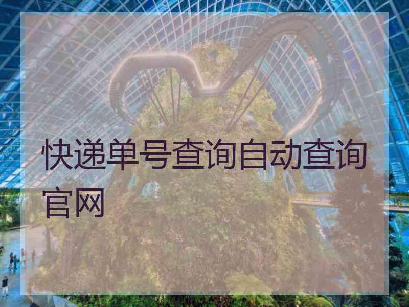 快递单号查询自动查询官网 快递单号查询自动查询官网