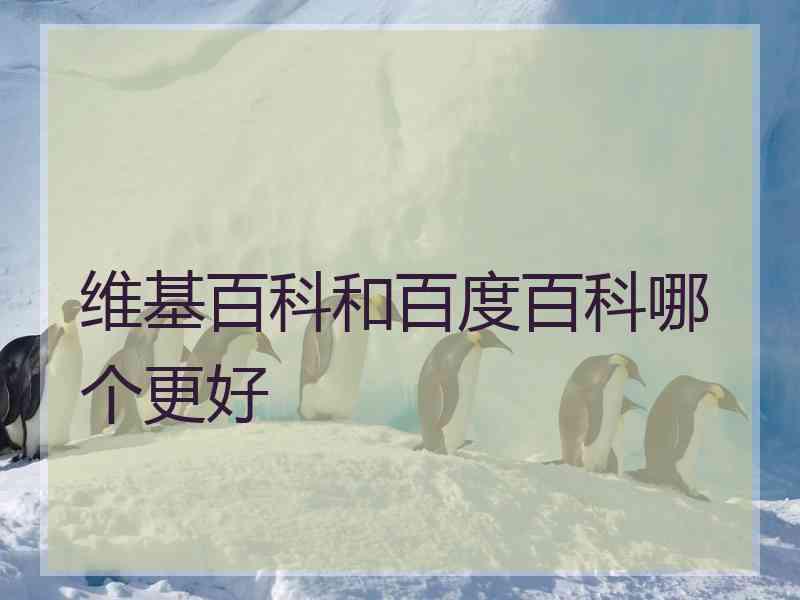 维基百科和百度百科哪个更好 维基百科和百度百科哪个更好