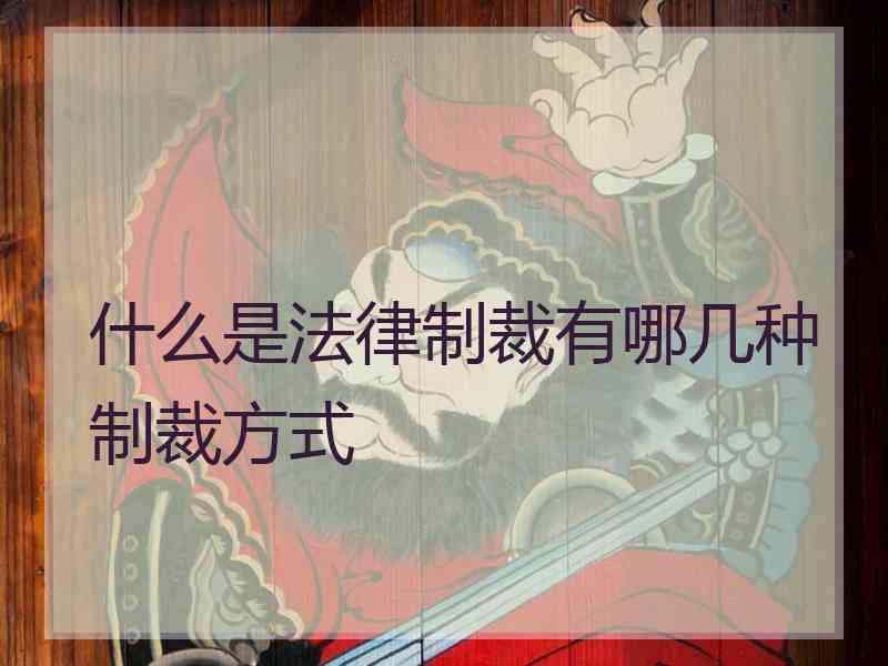 什么是法律制裁有哪几种制裁方式 什么是法律制裁有哪几种制裁方式