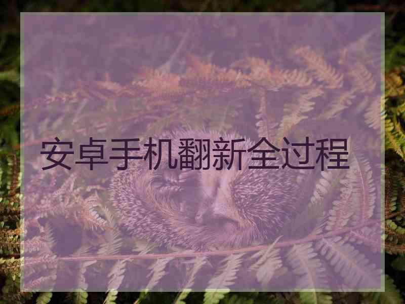 安卓手机翻新全过程 安卓手机翻新全过程
