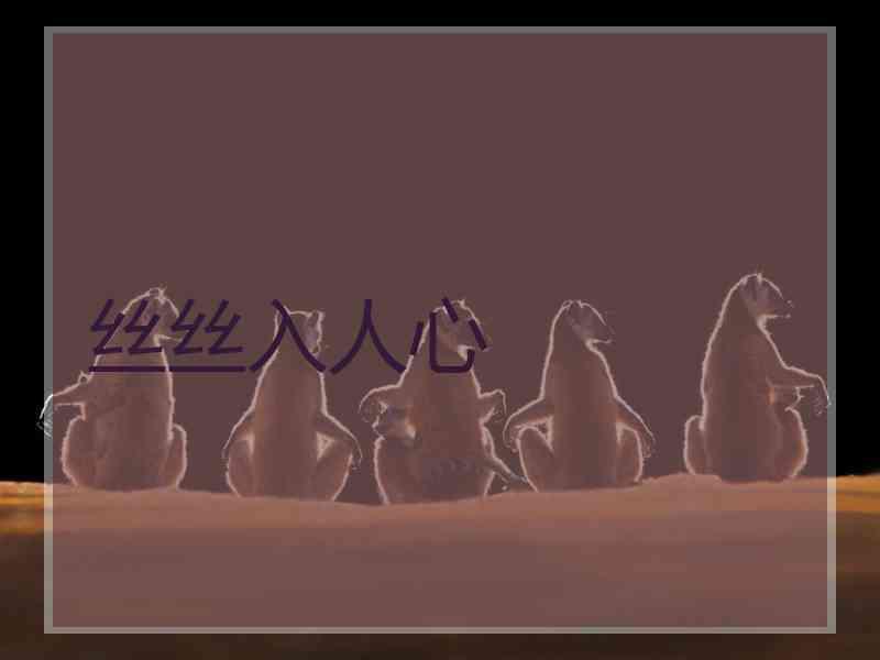 丝丝入人心 丝丝入人心