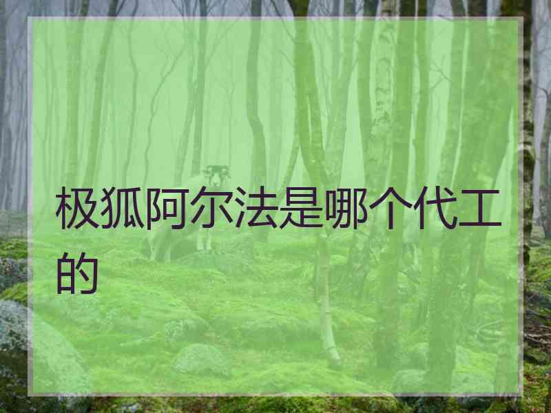极狐阿尔法是哪个代工的 极狐阿尔法是哪个代工的