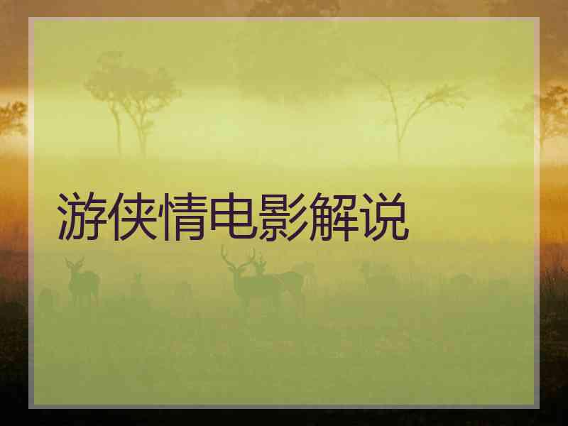 游侠情电影解说 游侠情电影解说