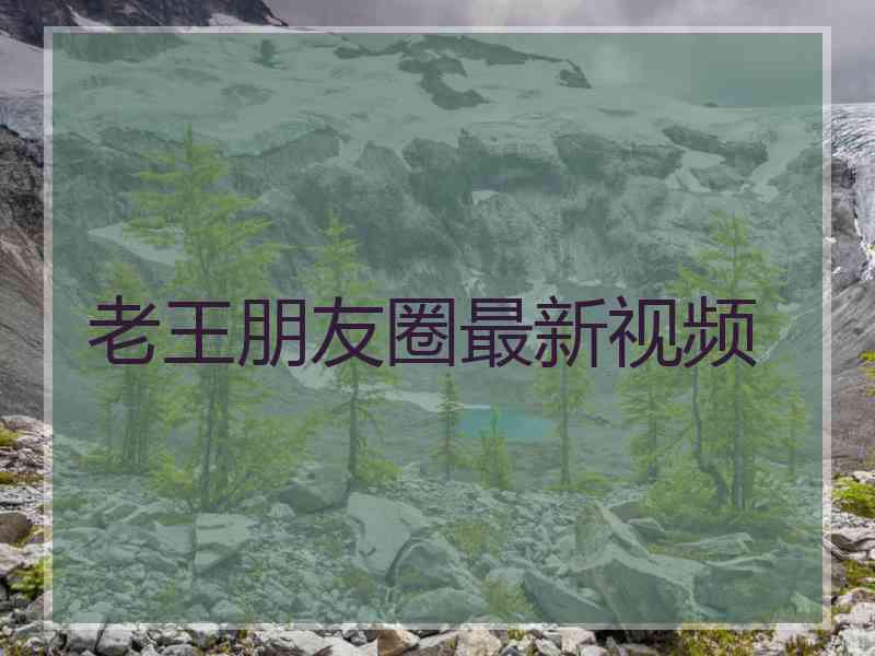 老王朋友圈最新视频 老王朋友圈最新视频