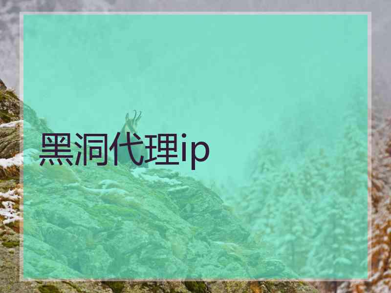 黑洞代理ip 黑洞代理ip