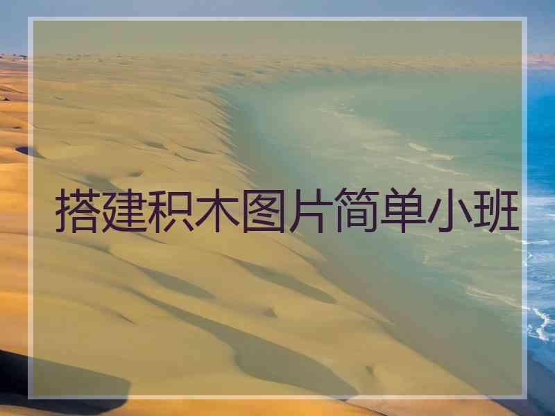 搭建积木图片简单小班 搭建积木图片简单小班