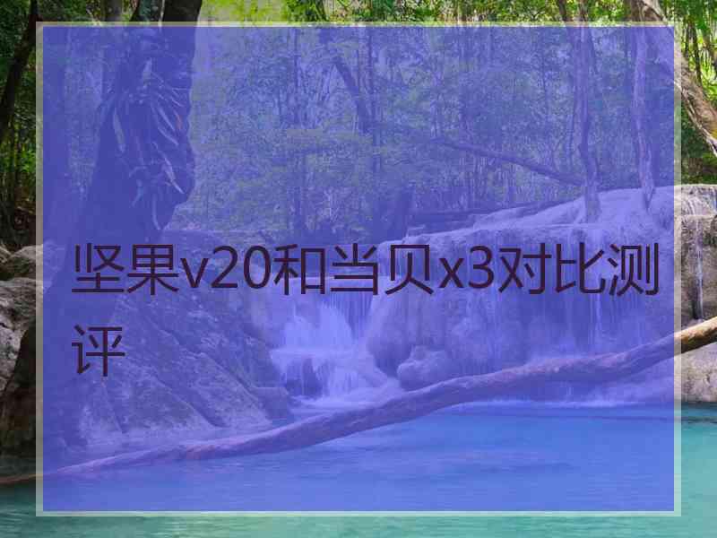 坚果v20和当贝x3对比测评 坚果v20和当贝x3对比测评
