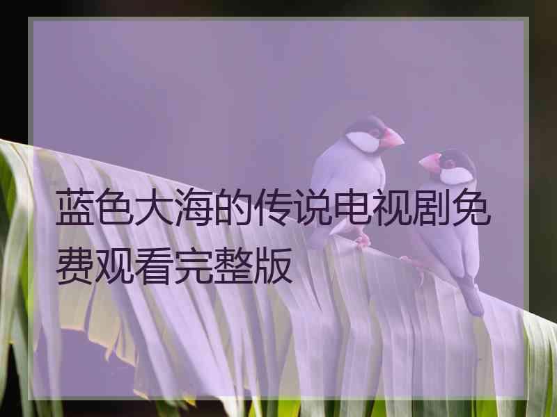 蓝色大海的传说电视剧免费观看完整版 蓝色大海的传说电视剧免费观看完整版