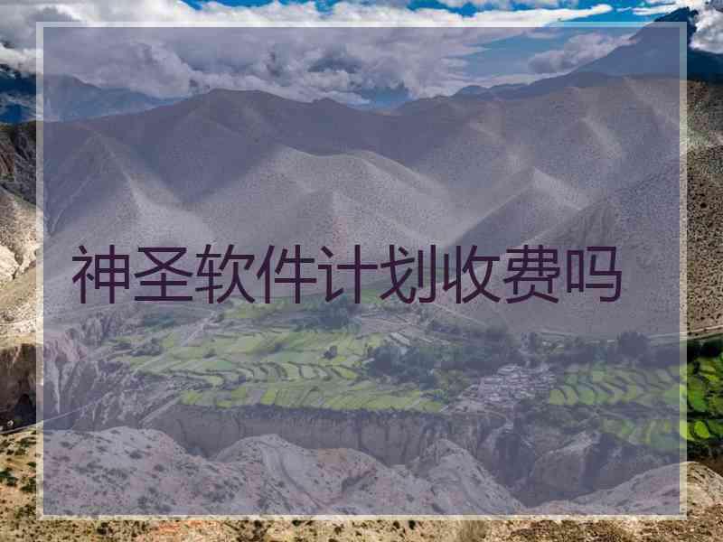 神圣软件计划收费吗