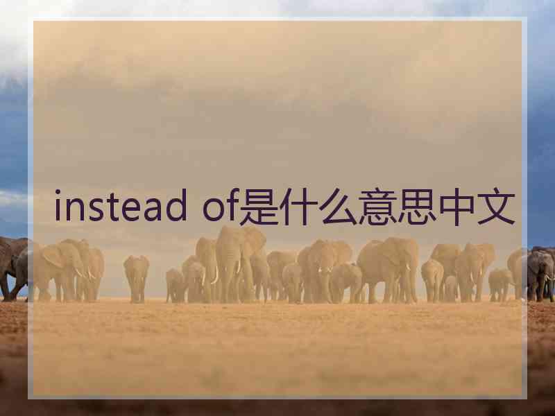 instead of是什么意思中文