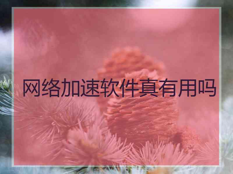 网络加速软件真有用吗