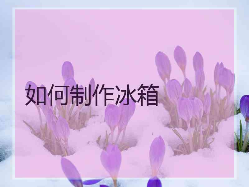 如何制作冰箱