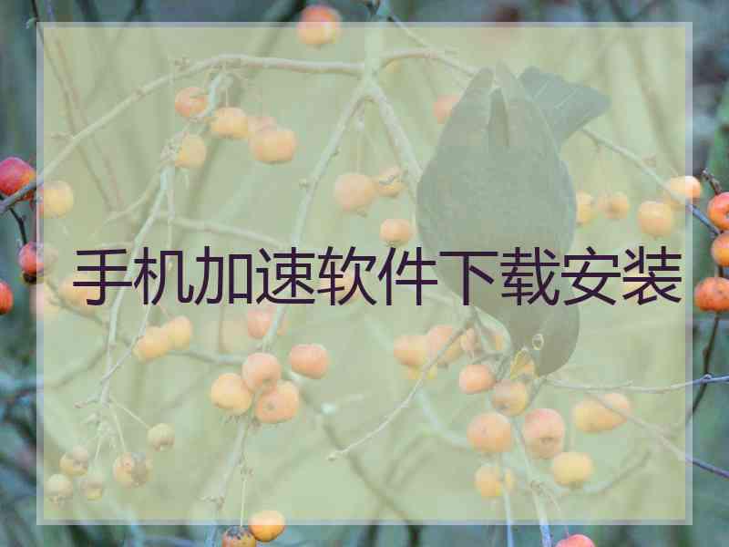 手机加速软件下载安装