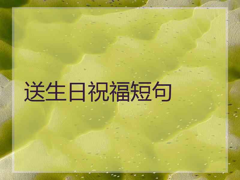 送生日祝福短句