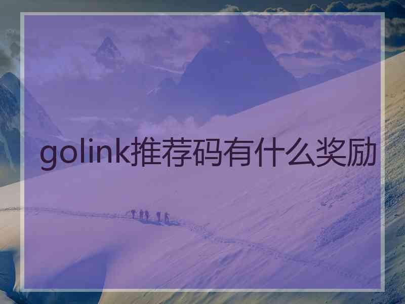 golink推荐码有什么奖励