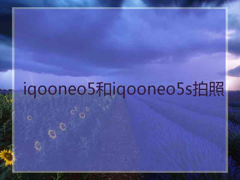 iqooneo5和iqooneo5s拍照