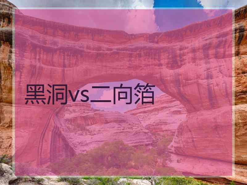黑洞vs二向箔