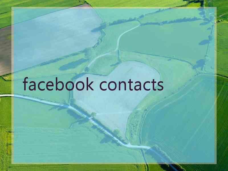 facebook contacts