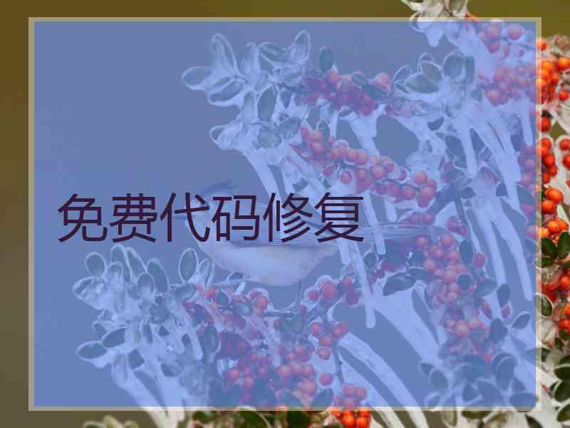 免费代码修复