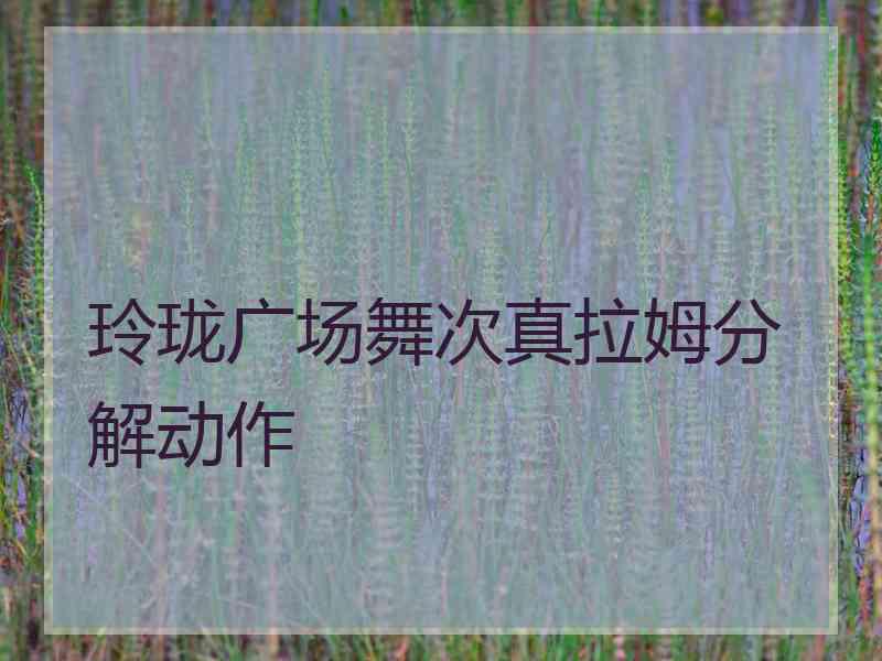 玲珑广场舞次真拉姆分解动作