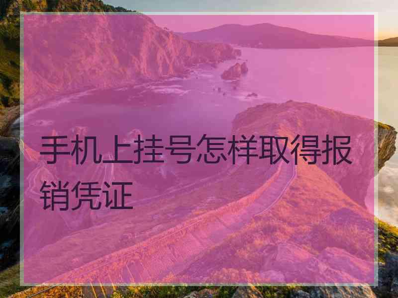 手机上挂号怎样取得报销凭证