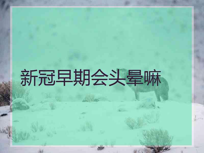 新冠早期会头晕嘛
