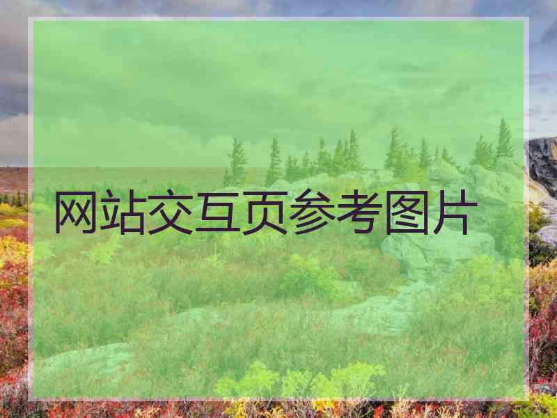 网站交互页参考图片