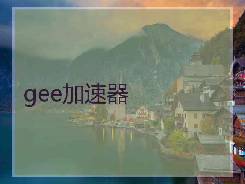 gee加速器