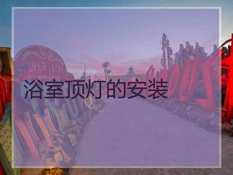 浴室顶灯的安装