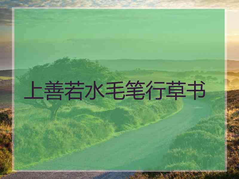 上善若水毛笔行草书