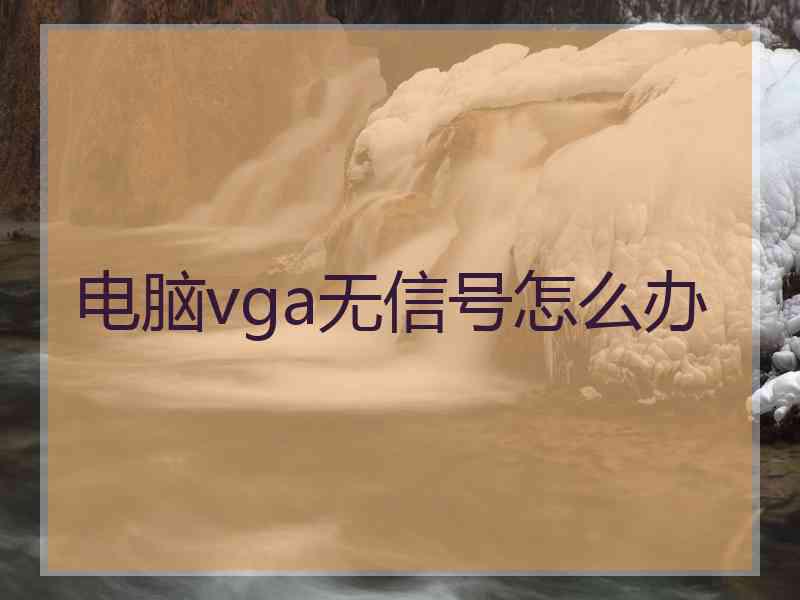 电脑vga无信号怎么办