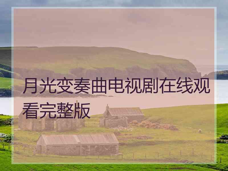 月光变奏曲电视剧在线观看完整版