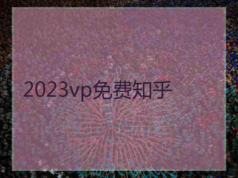 2023vp免费知乎