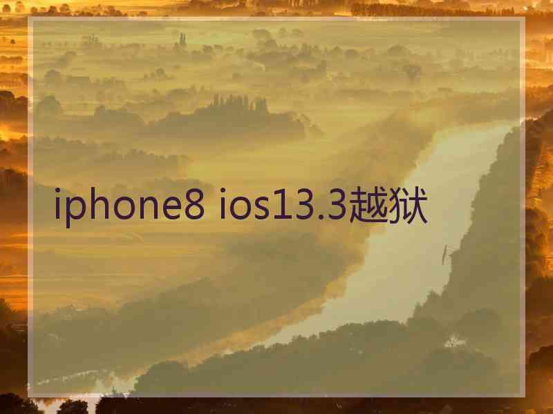 iphone8 ios13.3越狱