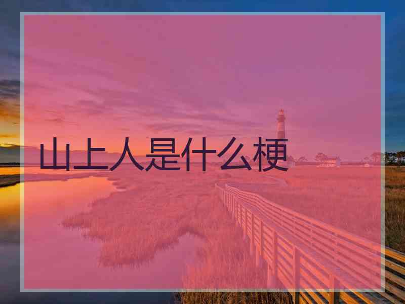 山上人是什么梗