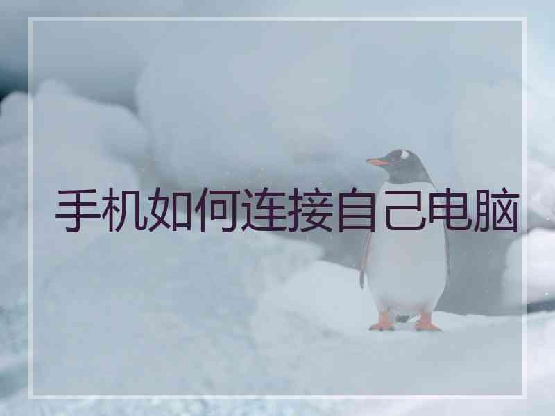 手机如何连接自己电脑