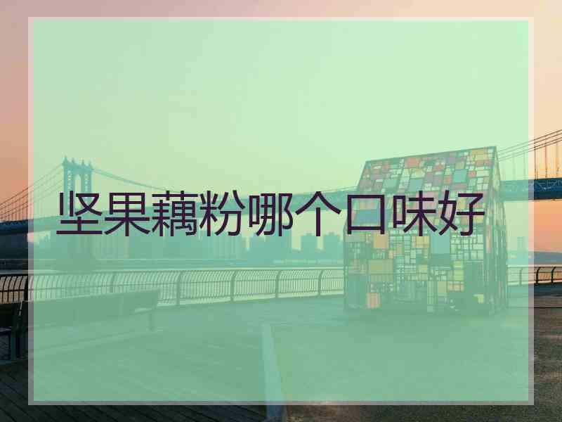 坚果藕粉哪个口味好