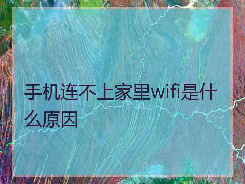 手机连不上家里wifi是什么原因