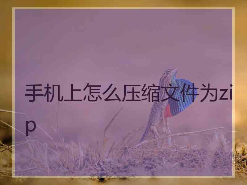 手机上怎么压缩文件为zip