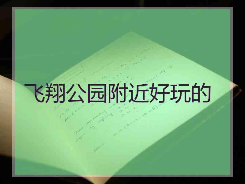 飞翔公园附近好玩的