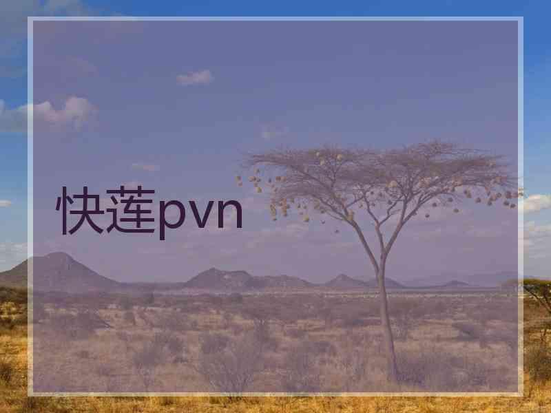 快莲pvn