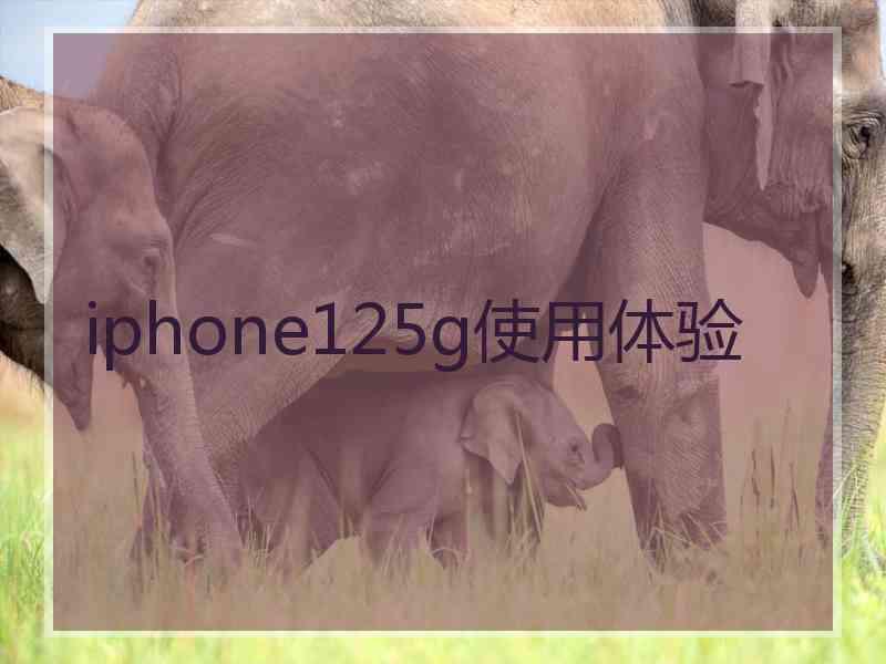 iphone125g使用体验