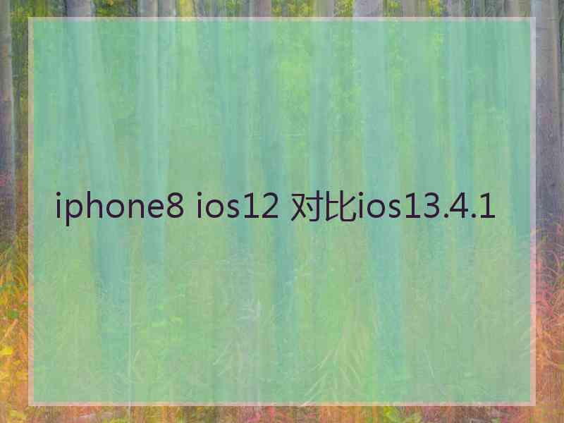 iphone8 ios12 对比ios13.4.1