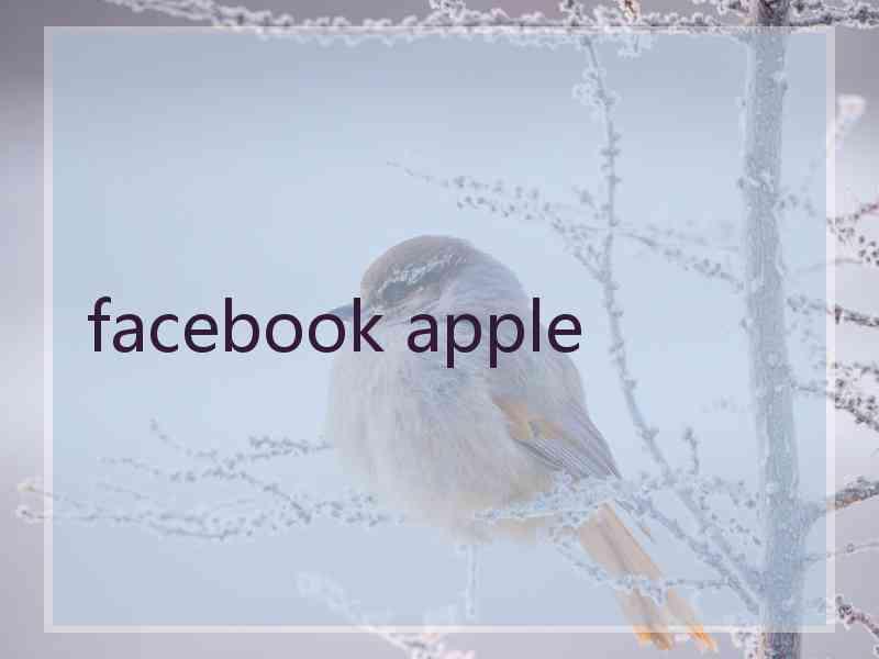 facebook apple