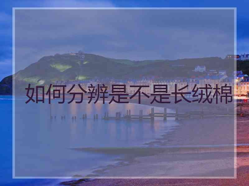 如何分辨是不是长绒棉