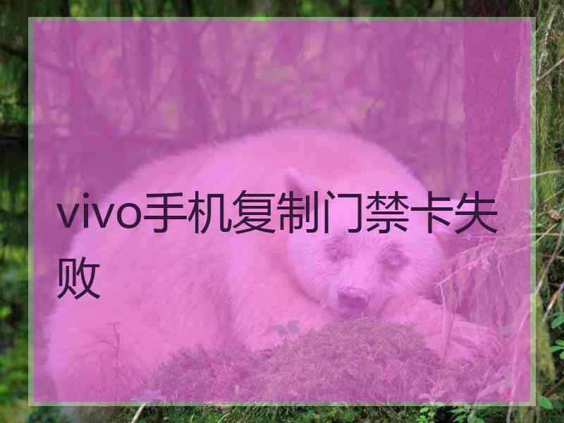 vivo手机复制门禁卡失败