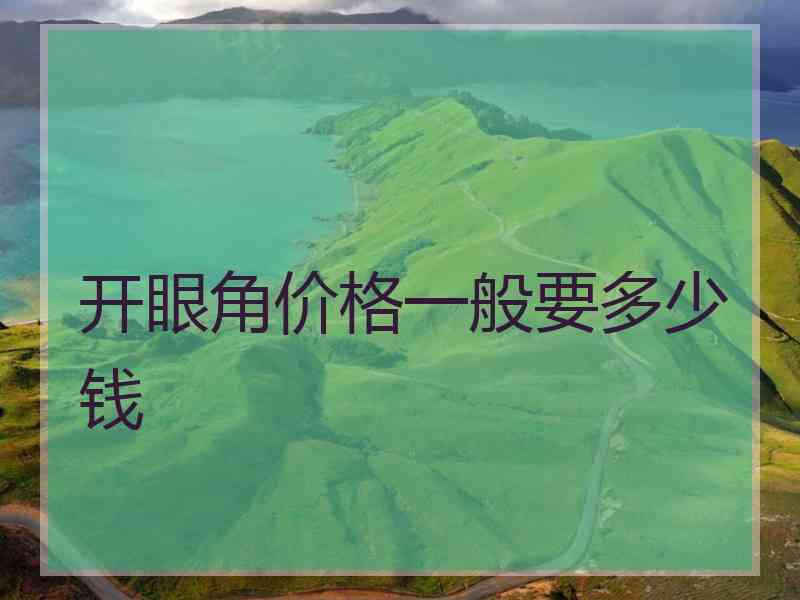 开眼角价格一般要多少钱