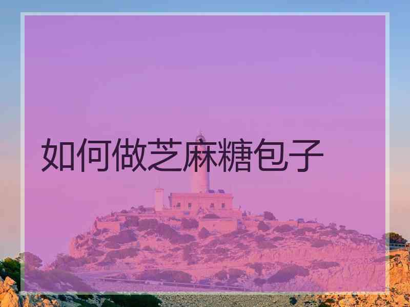 如何做芝麻糖包子