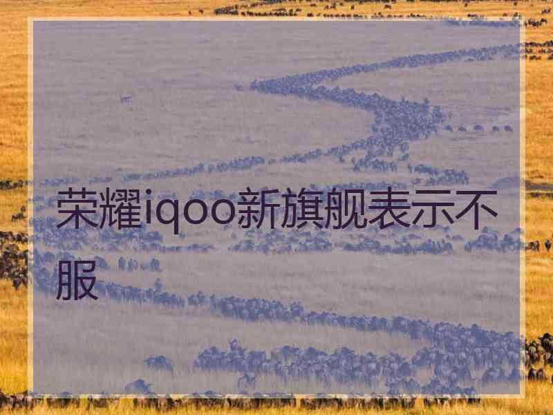 荣耀iqoo新旗舰表示不服