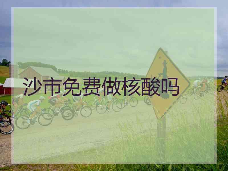 沙市免费做核酸吗